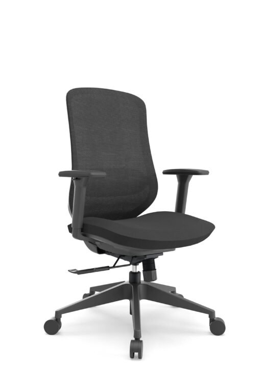 Y3 Staff Black Medium back Chair