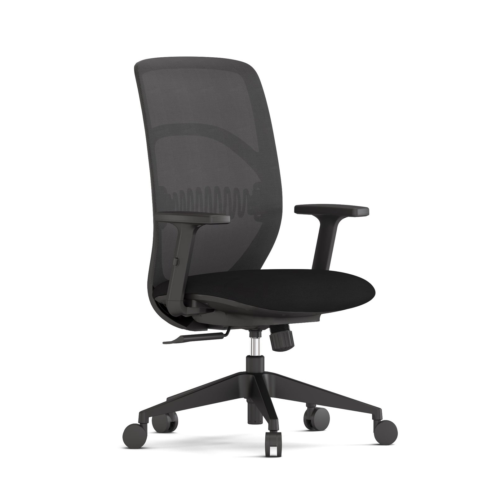 Y5  Staff Black Medium Back Chair